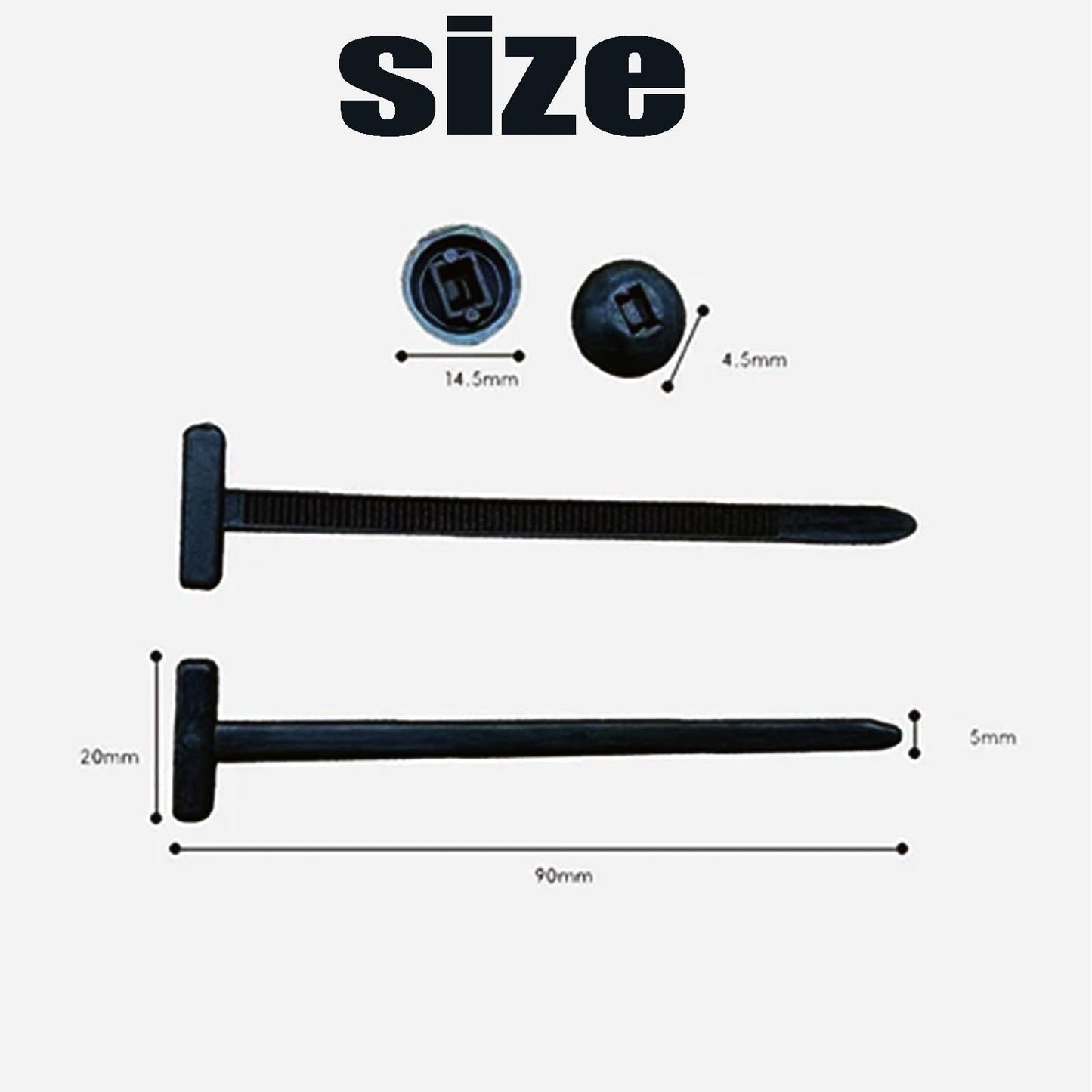 Nylon Universal Cable Tie Buckle,Self-Locking Nylon Zip Ties Holder，New Multifunctional Cable Tie Buckle,Suitable for Multiple Scenarios (100PCS)