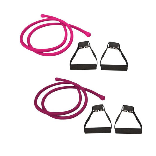 Resistance Bands Workout Set, Fitness Bands for Strength Exercise, Gym or Home Workouts, Kit Includes 2 Soft Handles and 2 Resistance Bands