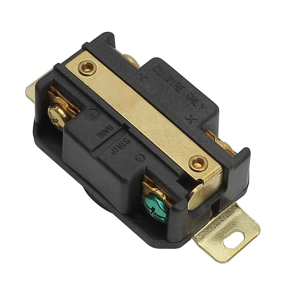 Nema L15-20R 20A 250V 3 Pole 4 Wire Industrial Grade Locking Female Receptacle Connector, Industrial Twist Lock L15-20 20-Amp Generator Receptacle. UL CUL certificated LK-2422F