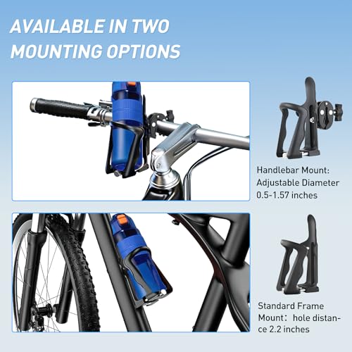 Frokom Adjustable Water Bottle Holder for Motorcycle & Bike 1.95"-2.75" Diameter