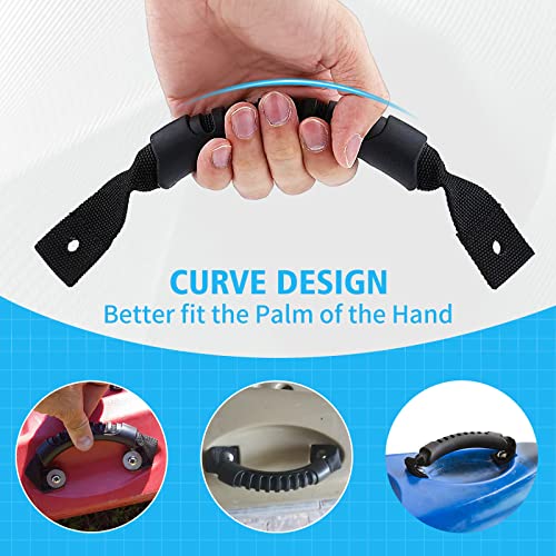 CLIO Black Kayak Carry Handles 4 Pack with Screws for Ocean & Canoe