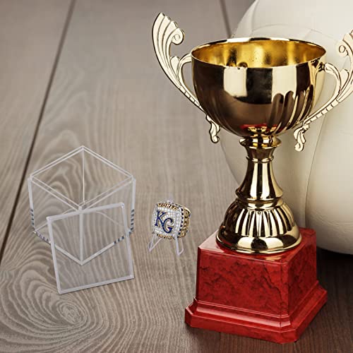 Championship Ring Display Case Set - 3 Clear Acrylic Holders