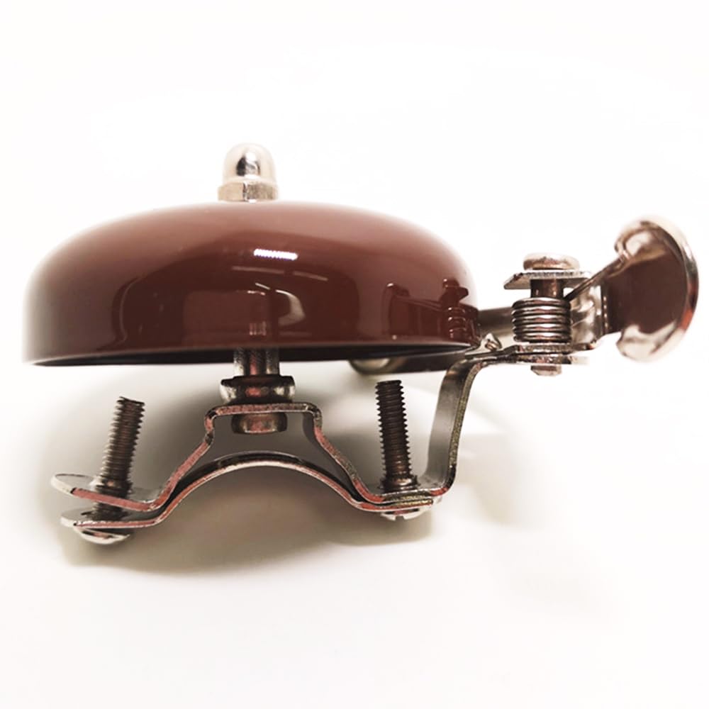 BBxunsless Bicycle Retro Bell Leisure Bicycle Dial Bell Aluminum Silver Gold Coffee Brown Bicycle Bell Bicycle Bell (Coffee)