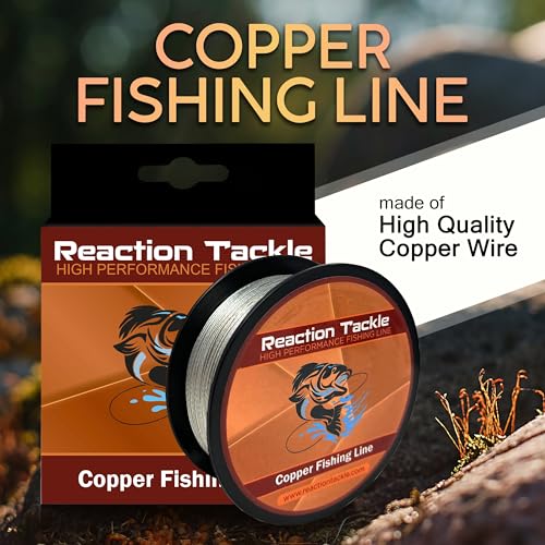 45LB Copper Fishing Line - Trolling Wire, 300ft, Corrosion Resistant, Super Smooth & Thin Diameter