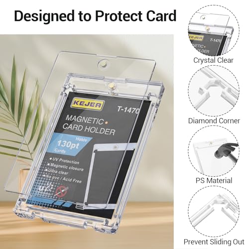 130pt Magnetic Card Holder - 20 Pack Transparent PVC Cases