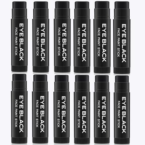 Wismee 12-Pack Anti-Glare Eye Black Sticks for Sports Visibility
