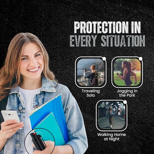 Maximum Strength Pepper Spray Keychain - Black Tactical Self Defense