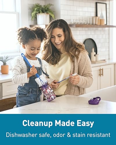 Eddy+ Kids Water Bottle - 14oz Leak-Resistant with Bite Valve Straw