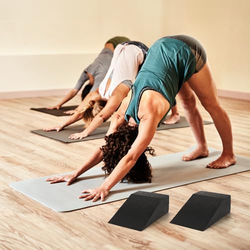 Yesland 2-Pack Yoga Squat Wedge Blocks | Lightweight Slant Boards for Heel Elevated Squats