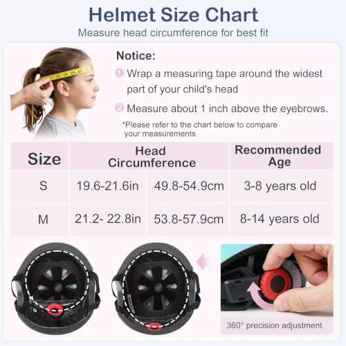 Bienbee Kids Bike Helmet Rainbow Medium 21.2-22.8 in (Ages 8-14) Adjustable & Multi-Sport