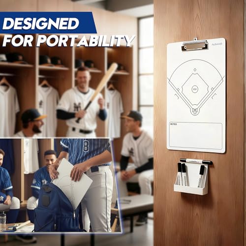 Baseball Clipboard for Coaches - Double-Sided Dry Erase Board