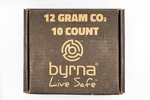 12 Gram CO2 + Oiler Cartridges - 10 Count Pack for Byrna Launchers