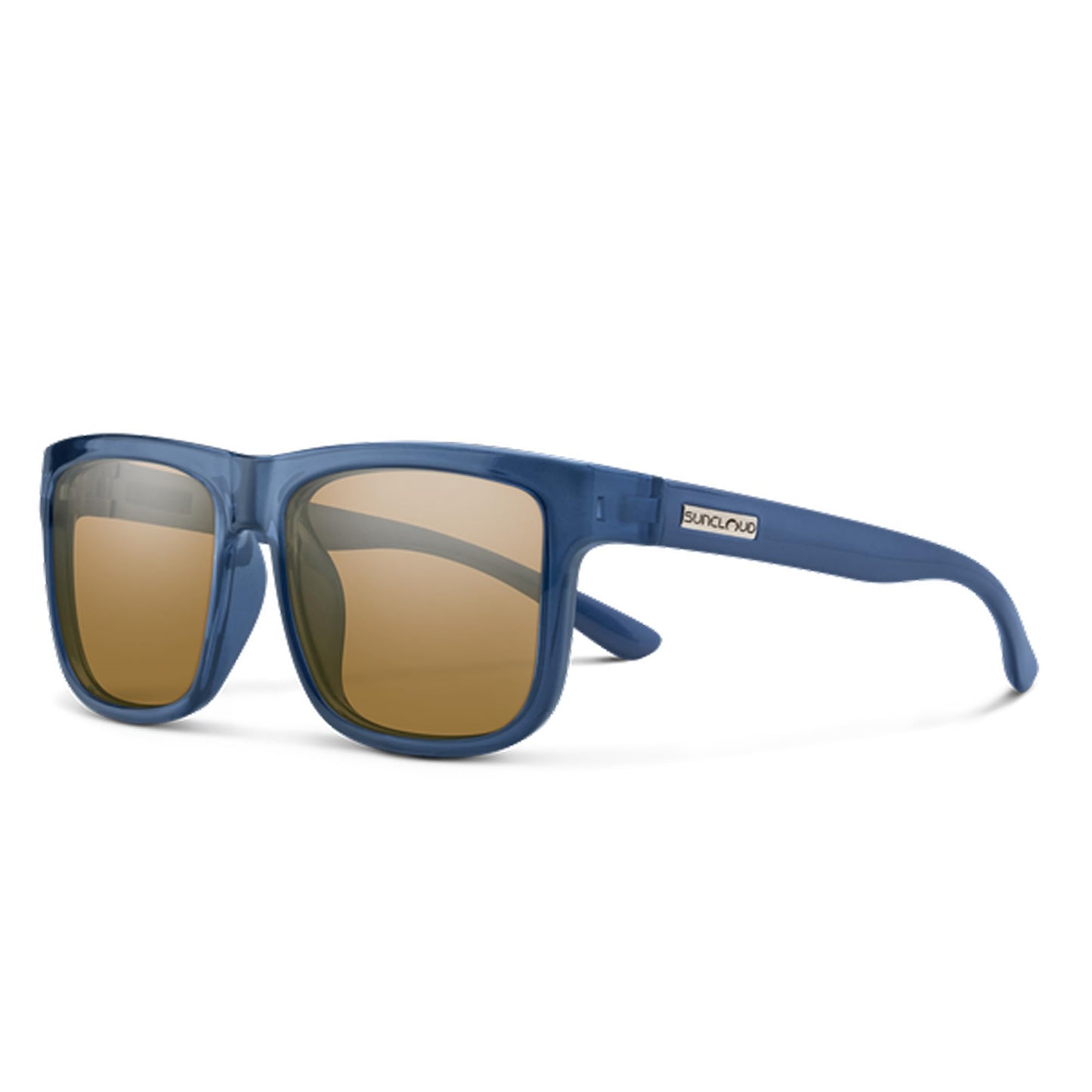 Suncloud Quiver Sunglasses – Polarized Sunglasses – for Men & Women – Matte Crystal Denim, Polarized Brown Lens