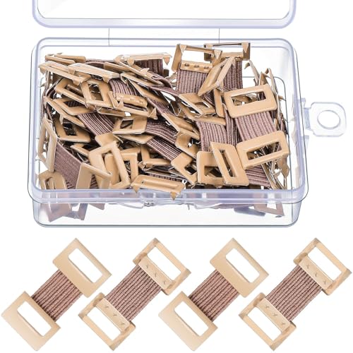50 Pcs Elastic Bandage Clips with Metal Clasps - Storage Box