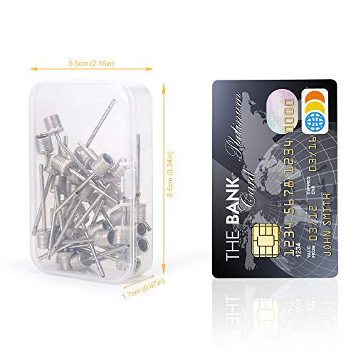35pcs Stainless Steel Ball Pump Needles with Portable Storage Case