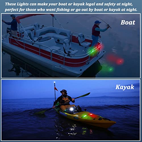 Battery Powered Waterproof Kayak Navigation Lights - Marine Stern & Paddle Board Safety Lights