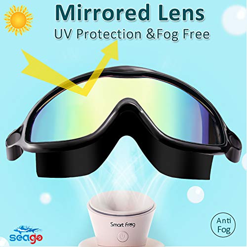 Kids Swim Goggles 2 Pack - Anti-Fog UV Protection, 180° View