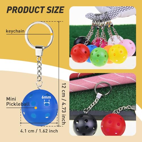 Pickleball Keychain Set - 9-Pack Mini Sports Ornaments for Bags