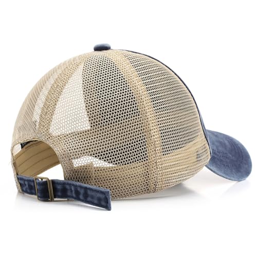 FWMhat 3-Pack Mesh Baseball Cap - Vintage Washed Distressed Trucker Hats