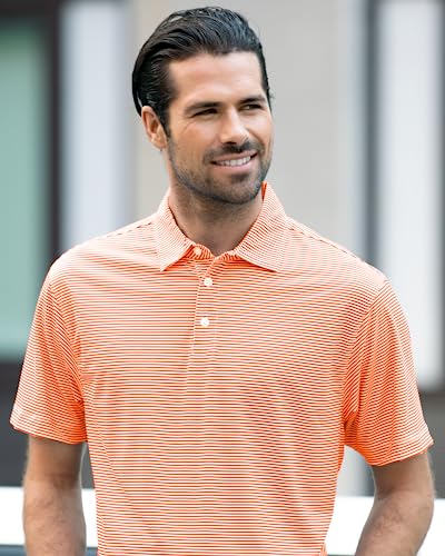 Men's Premium Moisture Wicking Stretch Fit Striped Polo - Auburn Tigers, X-Large