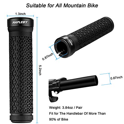 Premium Lock-On Bicycle Handlebar Grips - 5.2 Inch Anti-Slip, 2PCS
