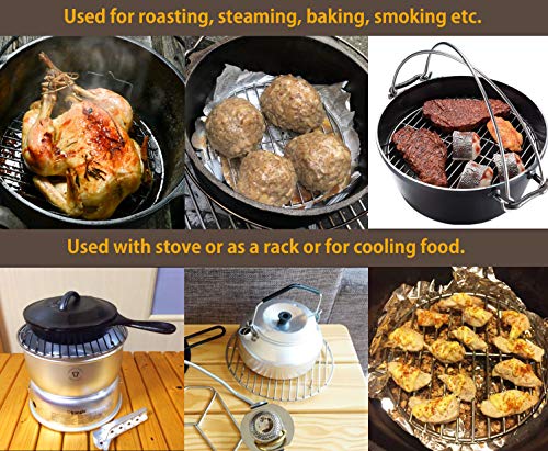 CampingMoon Round Cooling Rack 9.5 inch / 24 cm Stainless Steel