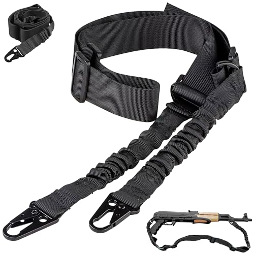 Adjustable Two Point Sling - Durable Nylon Rope for Rifle - Black