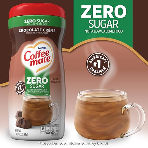 Chocolate Creme Zero Sugar Powder Coffee Creamer - 10.2 Ounce