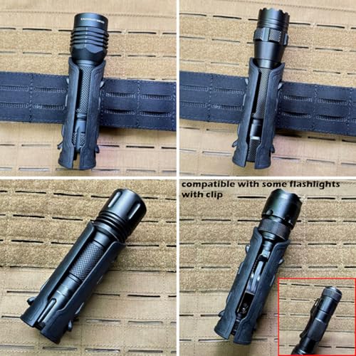 Tactical Flashlight Holster with Quick-Draw & Molle Mount for Duty Belt