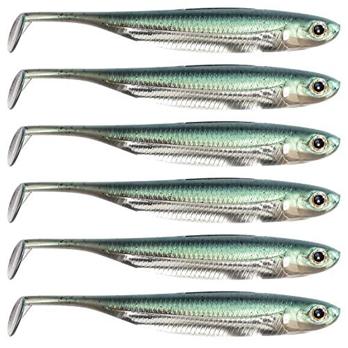 Paddle Tail Swimbaits - Watermelon Soft Fishing Lures 2.7" - Pack of 6