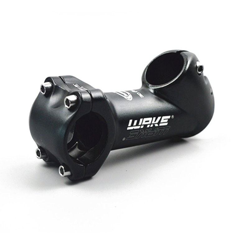 MTB Stem 45 Degree 31.8 90mm Bike Stem Wake Mountain Bike Stem Short Handlebar Stem Riser for Most Bicycle, Road Bike, MTB, BMX, Fixie Gear, Cycling (Aluminum Alloy, Black)