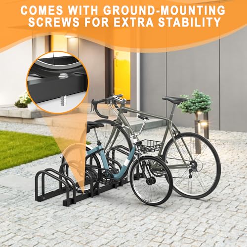 Ultrawall 4 Bike Floor Storage Rack for Garage - Heavy Duty Bike Stand