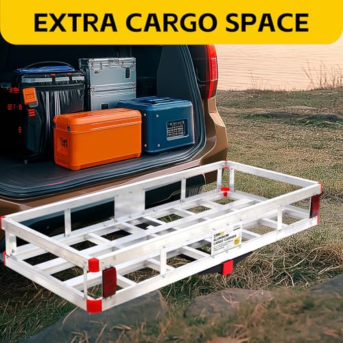 Aluminum Cargo Carrier with High Side Rails - 500 lb Capacity