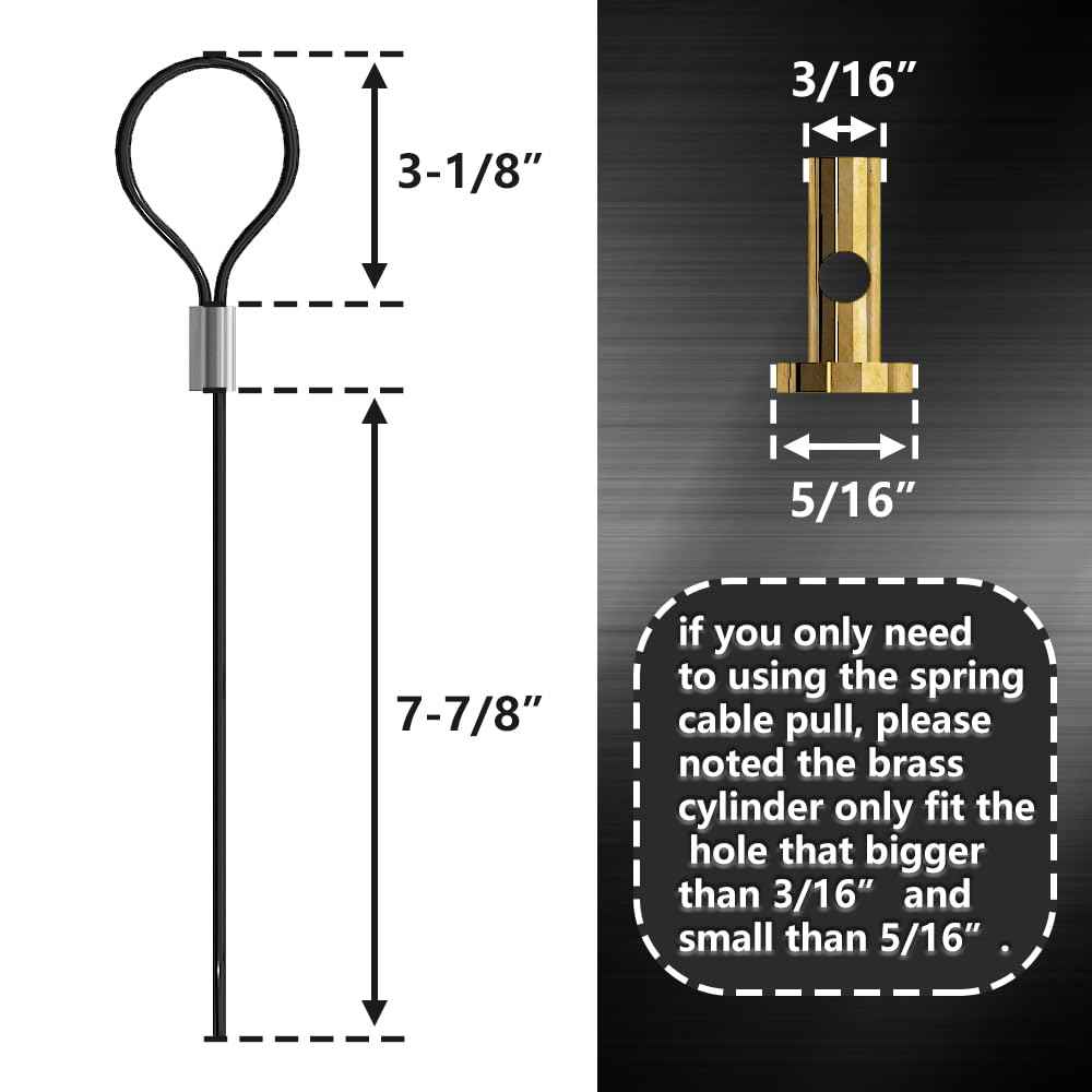 skysen 2 Pack Self Locking Fence Gate Latch Carbon Steel Black/Lock Post Mount with Stainless Steel Spring Cable Pull(JLXSDS-2)