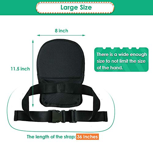 Bed Restraints Dementia Gloves Safety Hand Control Mitts Medical Bondage Locking Mittens Patients Caregivers Elderly Protectors Product, Prevent Scratching Harm, 1 Pair Dual Purpose, Black