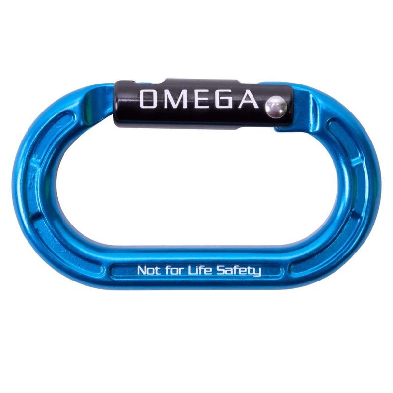 Omega Pacific Micro Raider Aluminum Carabiner - Compact Accessory Connector with Keylock Straightgate, 12g Lightweight Design, 0.5-Inch Gate Opening, Non-PPE Climbing Gear (Red)