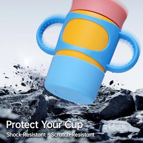 Silicone Handle & Boot for Owala Kids Tumbler 12oz 15oz - Blue