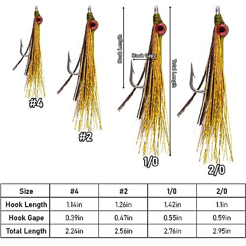 Dr.Fish 6 Pack #1/0 Fishing Flies Streamer Bass & Saltwater Lures