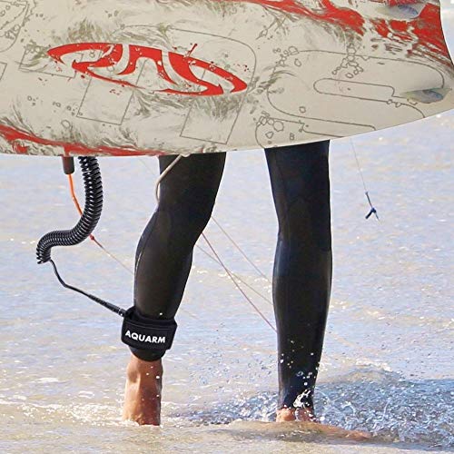 11ft Coiled Paddle Board Leash for Surfing & SUP Safety