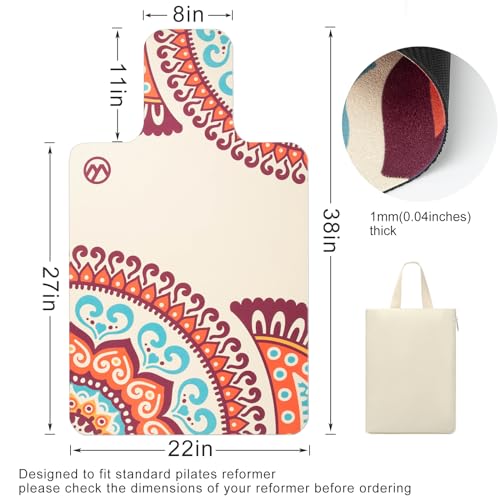 Non-Slip Rubber Pilates Reformer Mat - Eco-Friendly Towel Cover