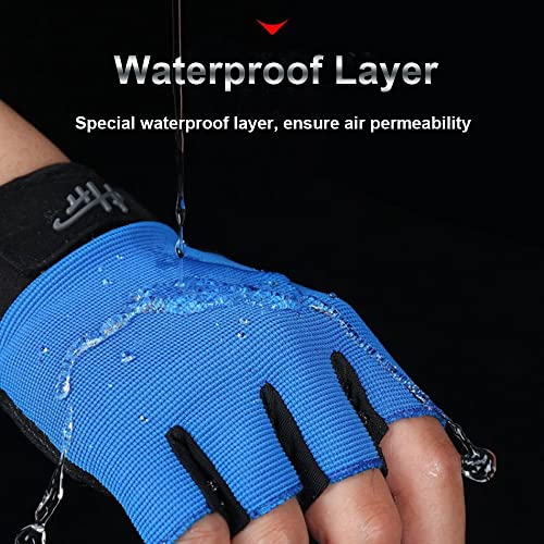 Fingerless Water Sports Gloves - Medium Black for Fishing & Kayaking