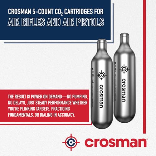 CO2 Cartridges - Leak-Free Metal Capsules for Airguns - 5-Pack