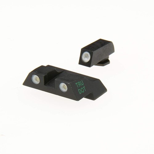 Meprolight Tru-Dot tritium Night Sight Compatible with Glock 26 27 Rear Yellow tritium dots Glow on Sight self Illuminated Fixed Metal Sights Front Green dot