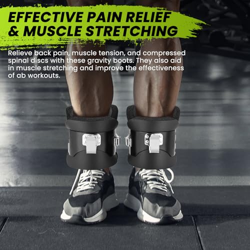 Inversion Boots for Core Fitness - Gravity Boots with 2 Hooks