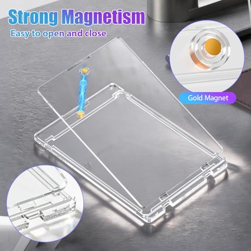 55pt Magnetic Card Holders - 15 Pack, Slim Profile, UV Protection
