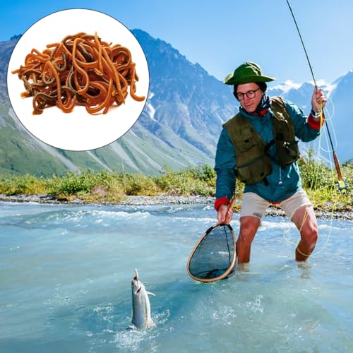 3.3-Inch Soft Worm Fishing Lure Baits - 100 Pcs Brown