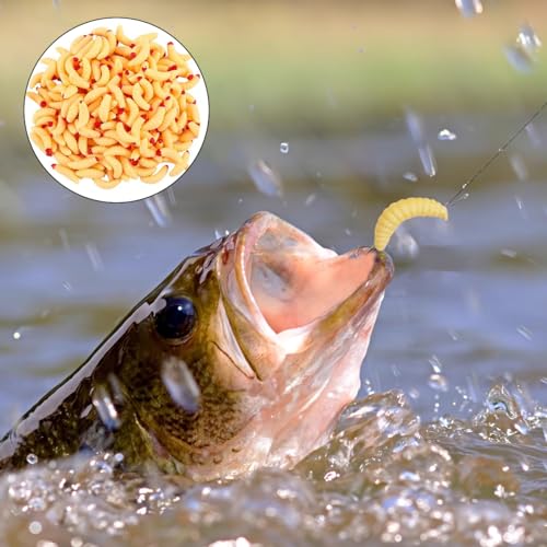 100pcs Soft Plastic Fishing Worms Lures for Freshwater Bait