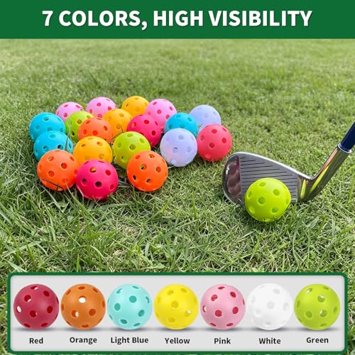 Soft Plastic Practice Golf Balls - Anti-Crack, 20 Pack, Multicolor