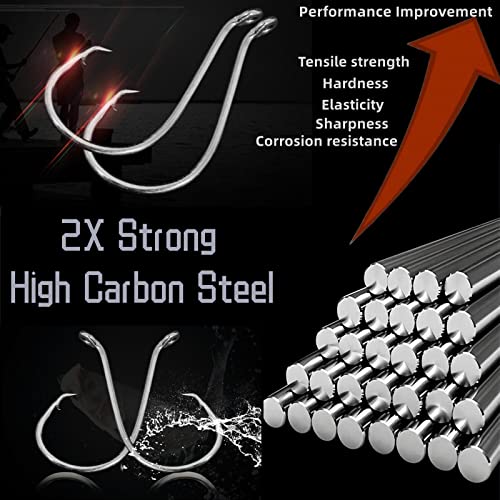 2/0 Circle Hooks - 50 Pack Strong Octopus Fishing Hooks Set