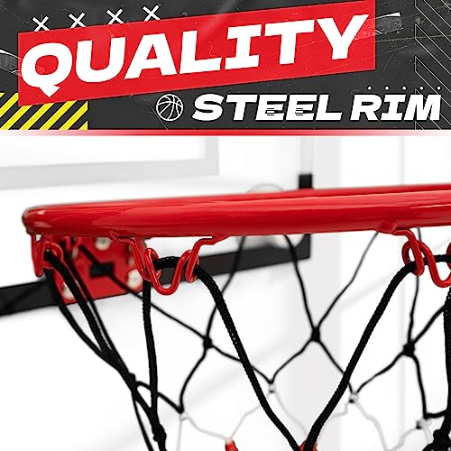 Indoor Mini Basketball Hoop with Suction Cups - Black & White